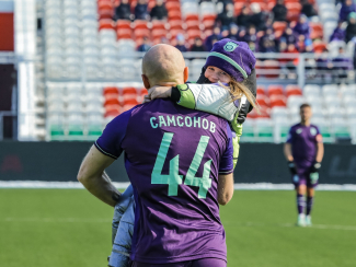 Дочка Артёма Самсонова – нанесла символический удар по мячу перед матчем «Уфа» - «Чайка»
